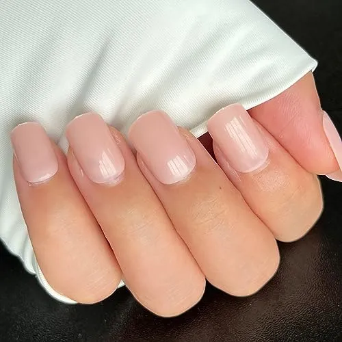 AddFavor Press on Nails Short Square Fake Nails, 120pcs Red Press on Nails Square Acrylic False Nails Colored Glossy Glue on Nails with Adhesive Tabs for Women Girls