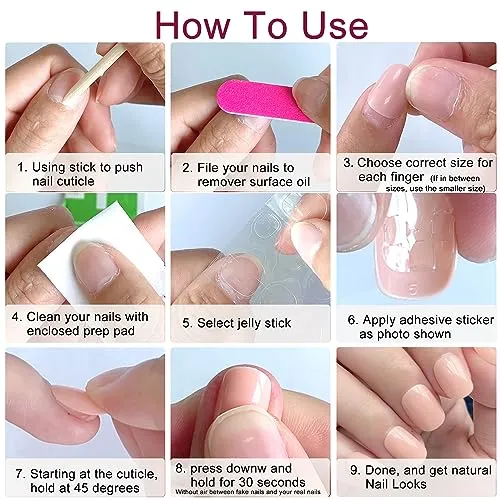 AddFavor Press on Nails Short Square Fake Nails, 120pcs Red Press on Nails Square Acrylic False Nails Colored Glossy Glue on Nails with Adhesive Tabs for Women Girls