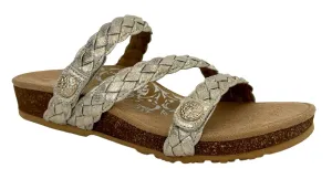 Aetrex Josie Braided Slide Champagne