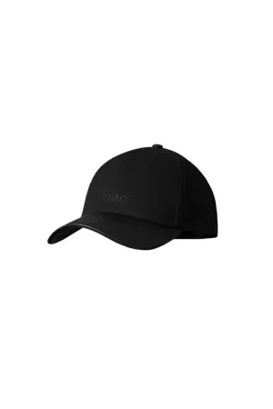 ANDERSON-NV Cotton Canvas Cap with Leather Brim (Black) - P003286-0004