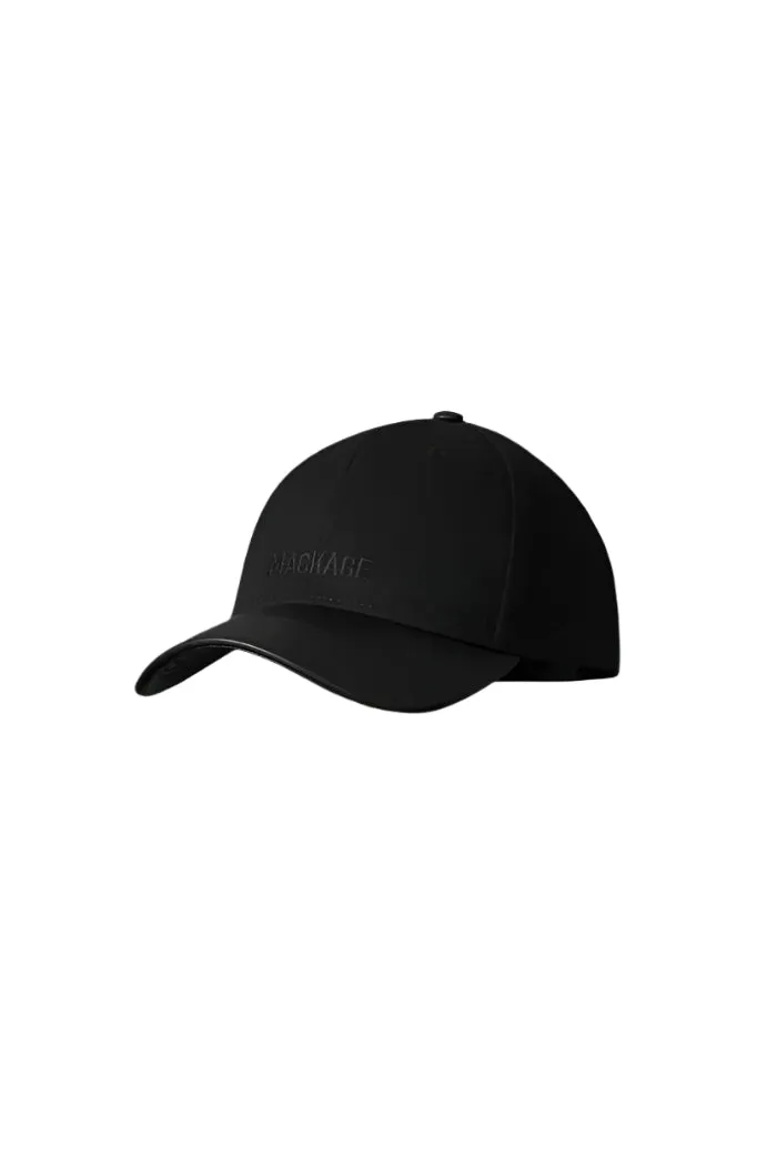 ANDERSON-NV Cotton Canvas Cap with Leather Brim (Black) - P003286-0004
