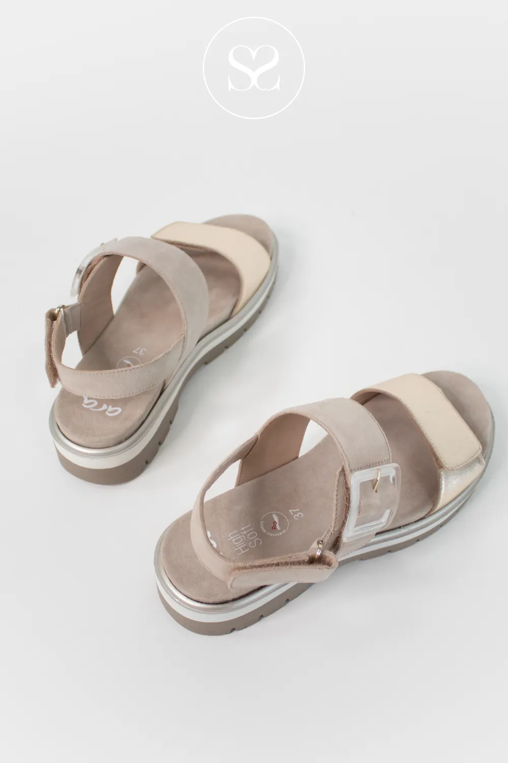 ARA 12-21003 SAND CHUNKY WALKING SANDALS