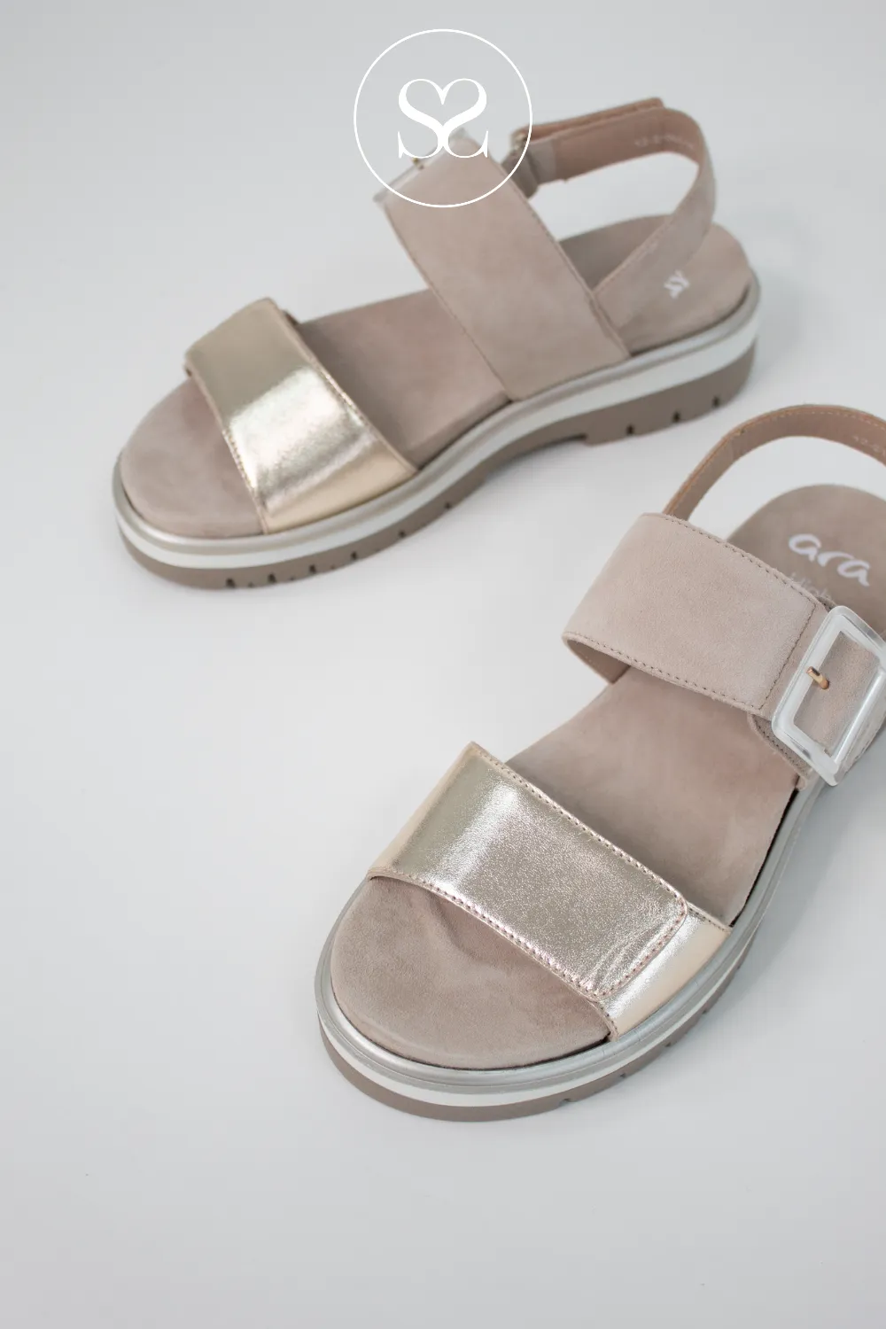 ARA 12-21003 SAND CHUNKY WALKING SANDALS
