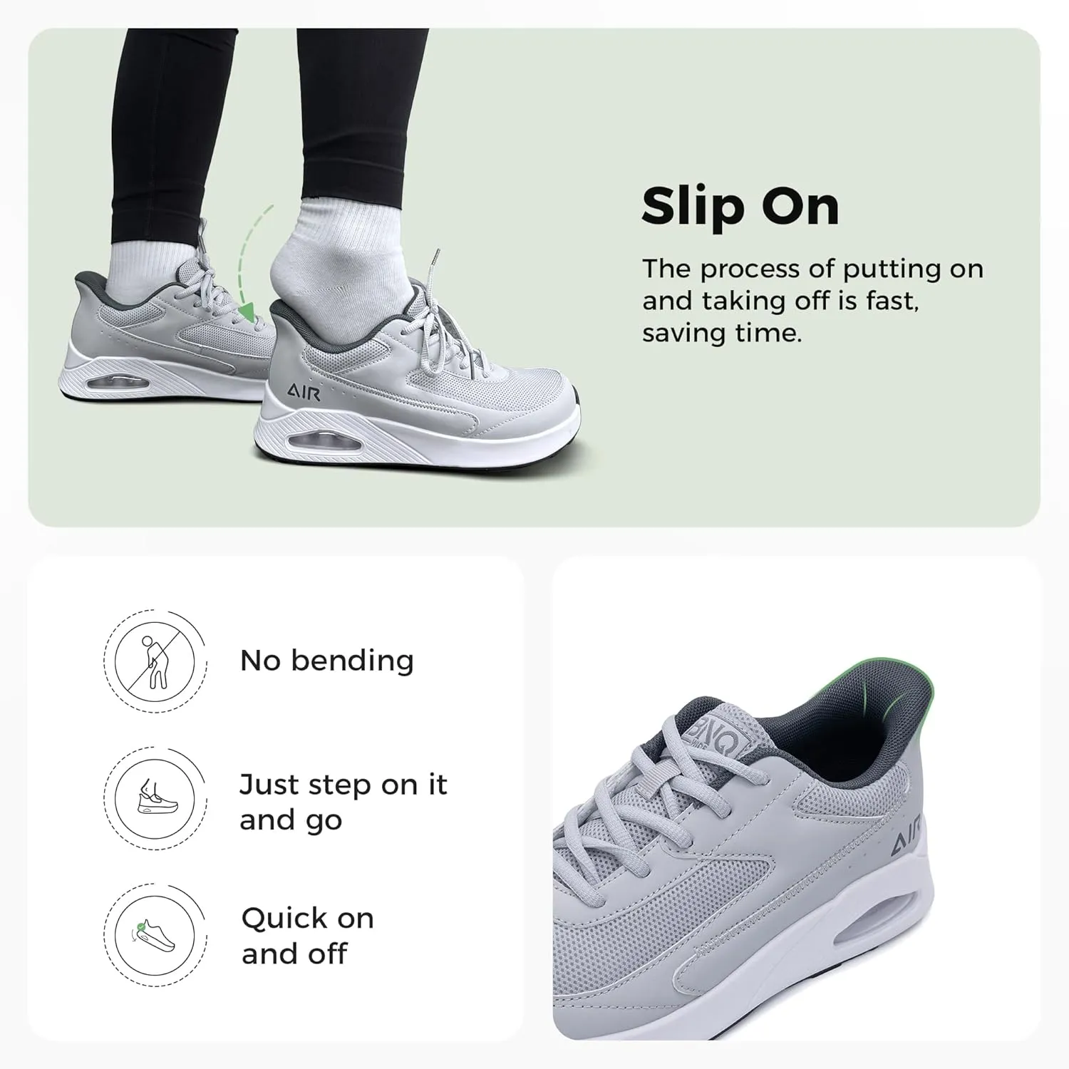Artlea Wide Toe Box Walking Shoes Women Plantar Fasciitis Orthotic Sneakers Tennis Air Running Shoes Slip On Comfortable Sneakers US 6-11