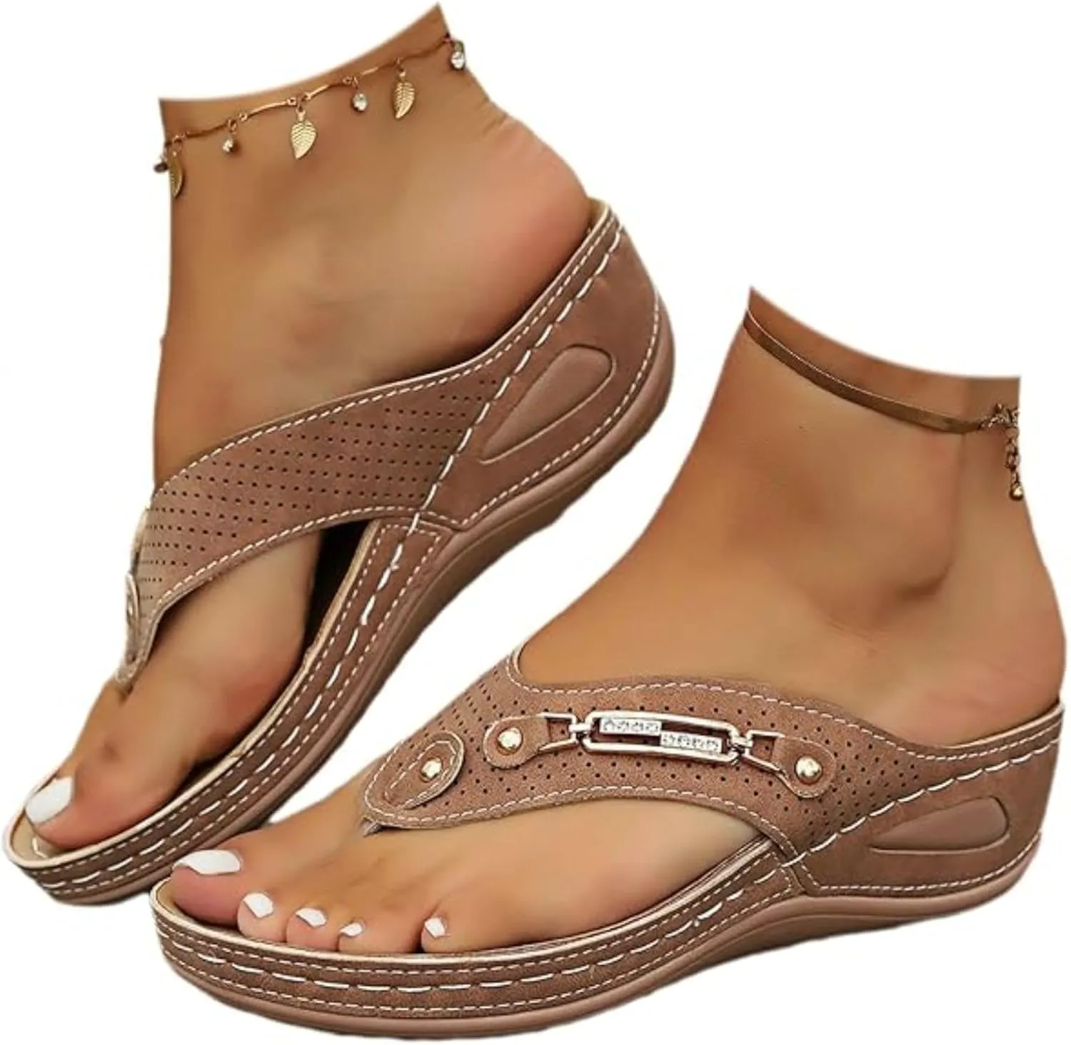 Avylays Orthopedic Sandals for Women,Breathable Mesh Sports Sandals With Non-Slip Sole,Wedge Heel Thick-Soled Sandals