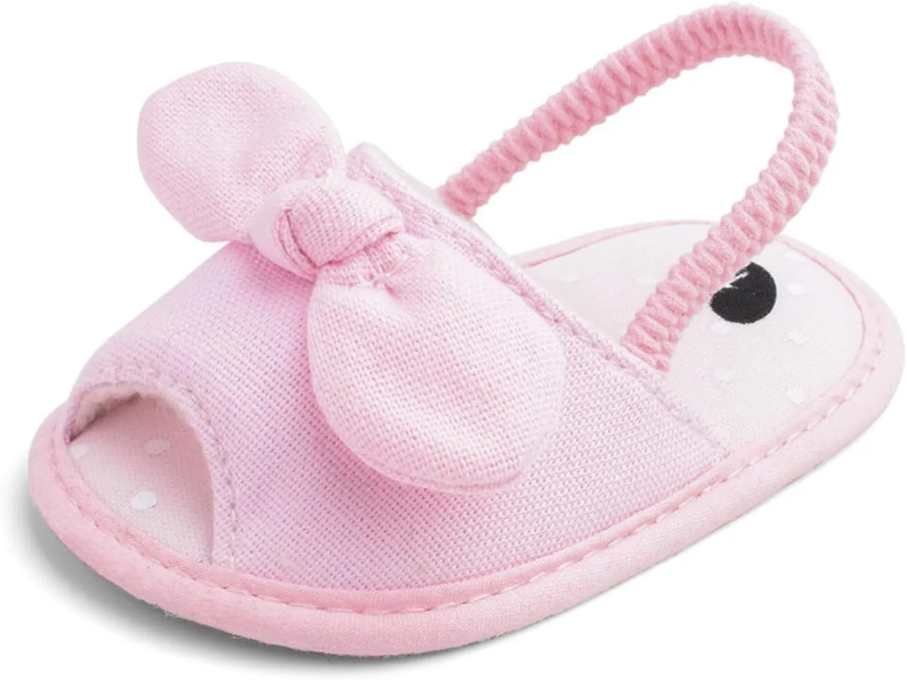 Baby Ballerina Sandals with Bowknot Infant Girls Summer Flat Platform First Walking Slipper Non-Slip Dress Shoes
