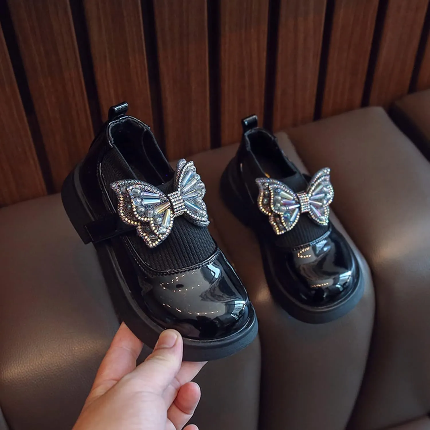 Baby Girls Shoes Girl Shoes Small Leather Shoes Single Shoes Children Dance Shoes Girls Performance Slip on Water Shoe