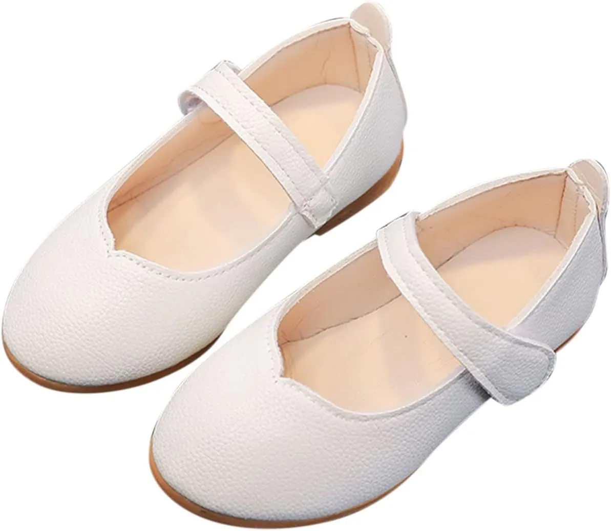 Baby Girls Shoes Summer And Autumn Fashion Cute Girls Casual Shoes Round Toe Solid Color White Flat Lightweight Shoes