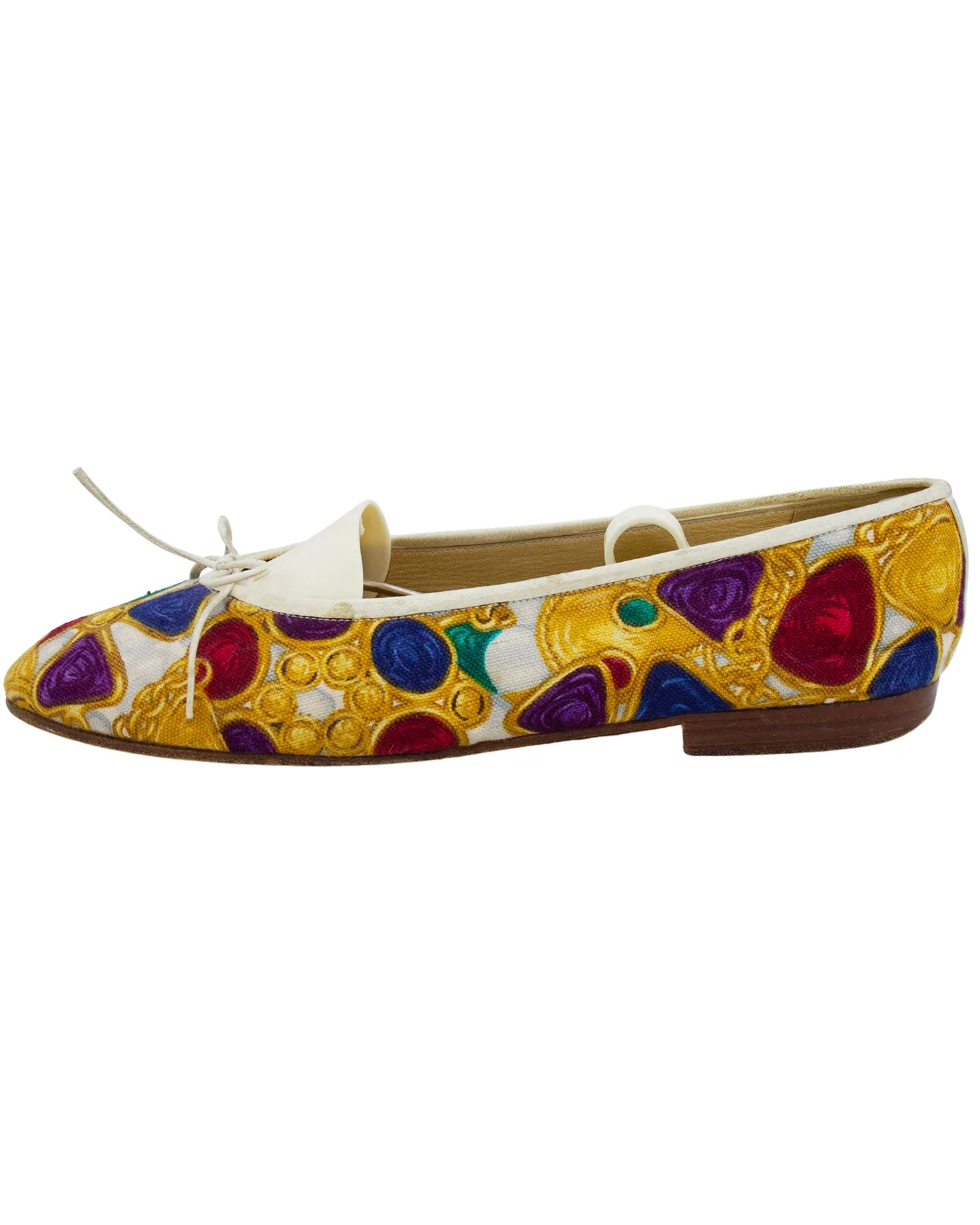 Ballet Flats in Gripoix Gem Fabric