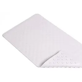 Bath Mat, Shells, White Rubber, 16 x 28-In.