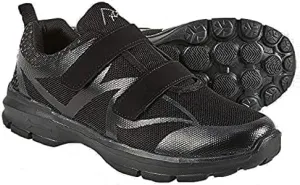 Benefit Wear Mesh Hook-and-Loop Sneaker Shoes for Women and Men | All Purpose Workout, Gym, Work, Streetwear, Casual Sneakers (Mens Black Mesh, 11 Wide)