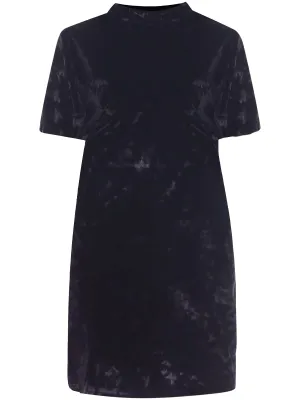 Black Velvet Short Sleeve Dress Size Small