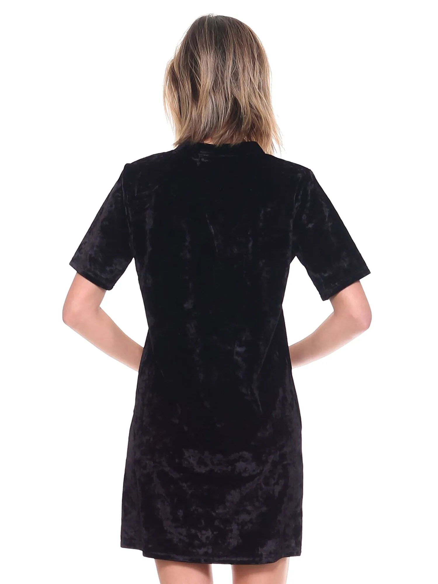 Black Velvet Short Sleeve Dress Size Small