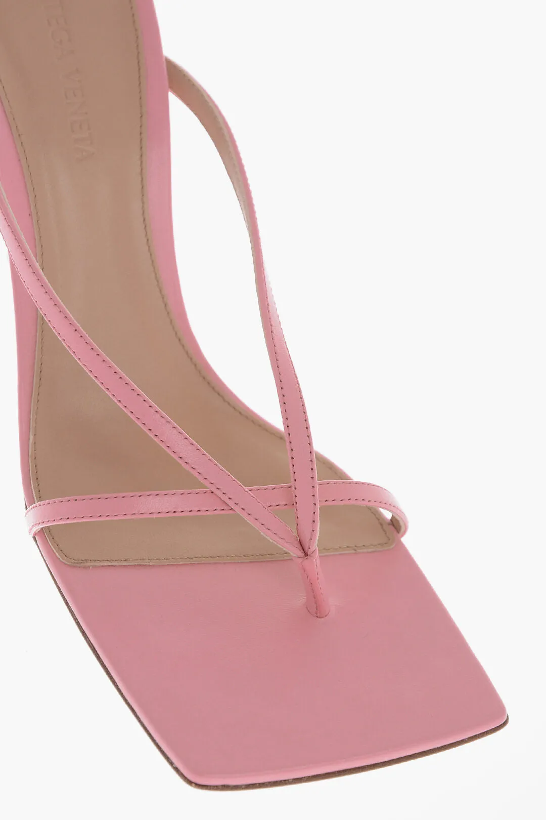 Bottega Veneta Leather Sandals With Straps 10 Cm