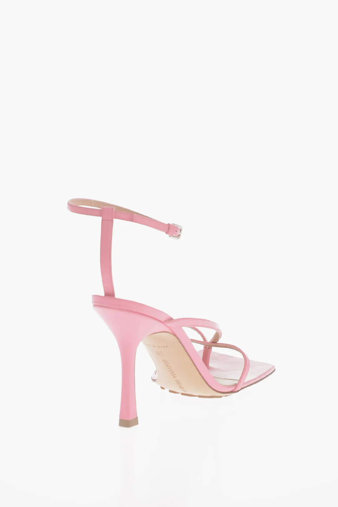 Bottega Veneta Leather Sandals With Straps 10 Cm