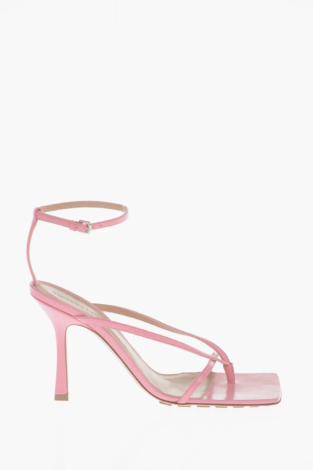 Bottega Veneta Leather Sandals With Straps 10 Cm