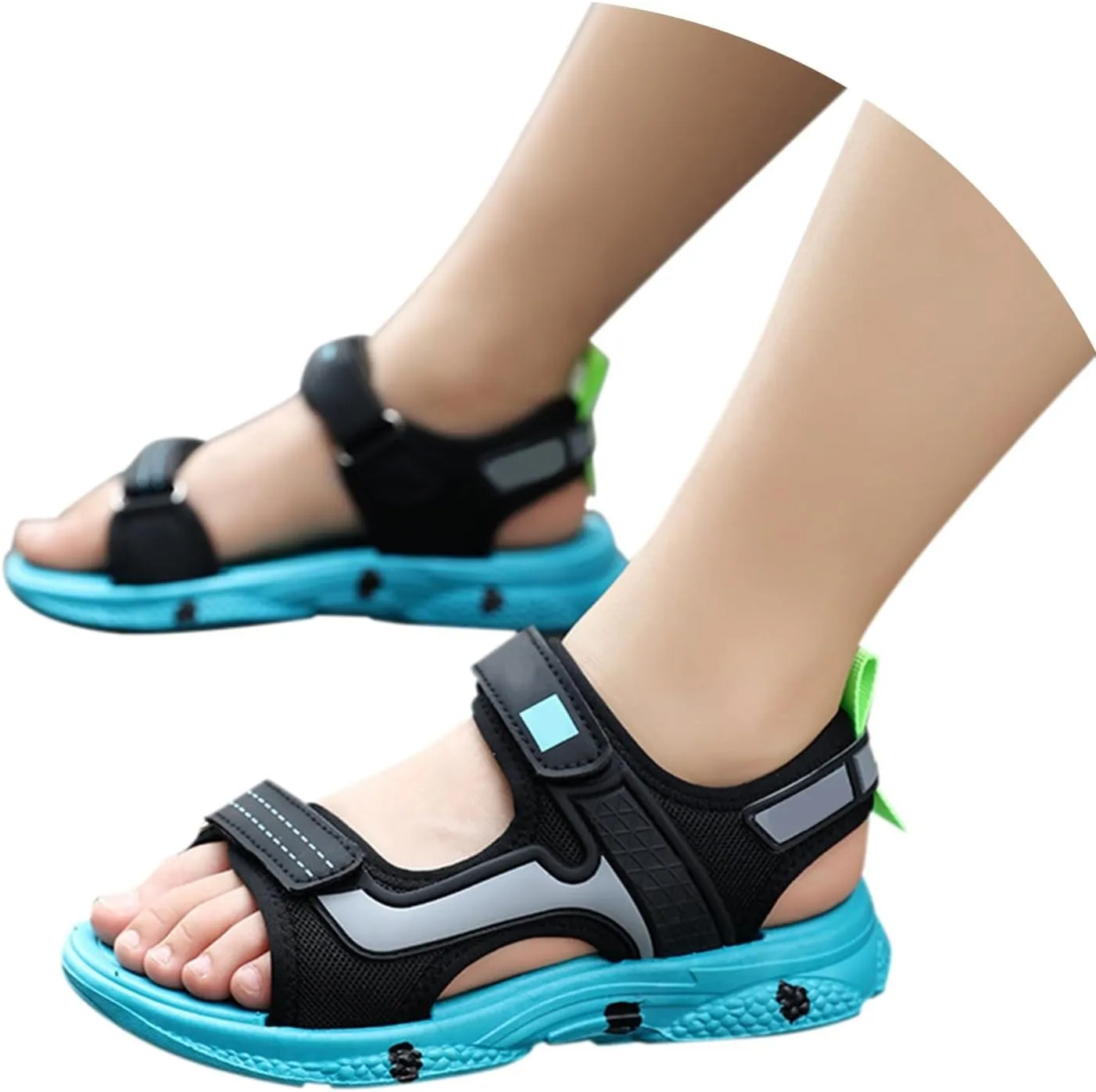 Boys Sandals Double Adjustable Straps Non-slip Lightweight Open Toe Sport Sandals Kids Soft Summer Beach Pool Shoes