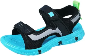 Boys Sandals Double Adjustable Straps Non-slip Lightweight Open Toe Sport Sandals Kids Soft Summer Beach Pool Shoes