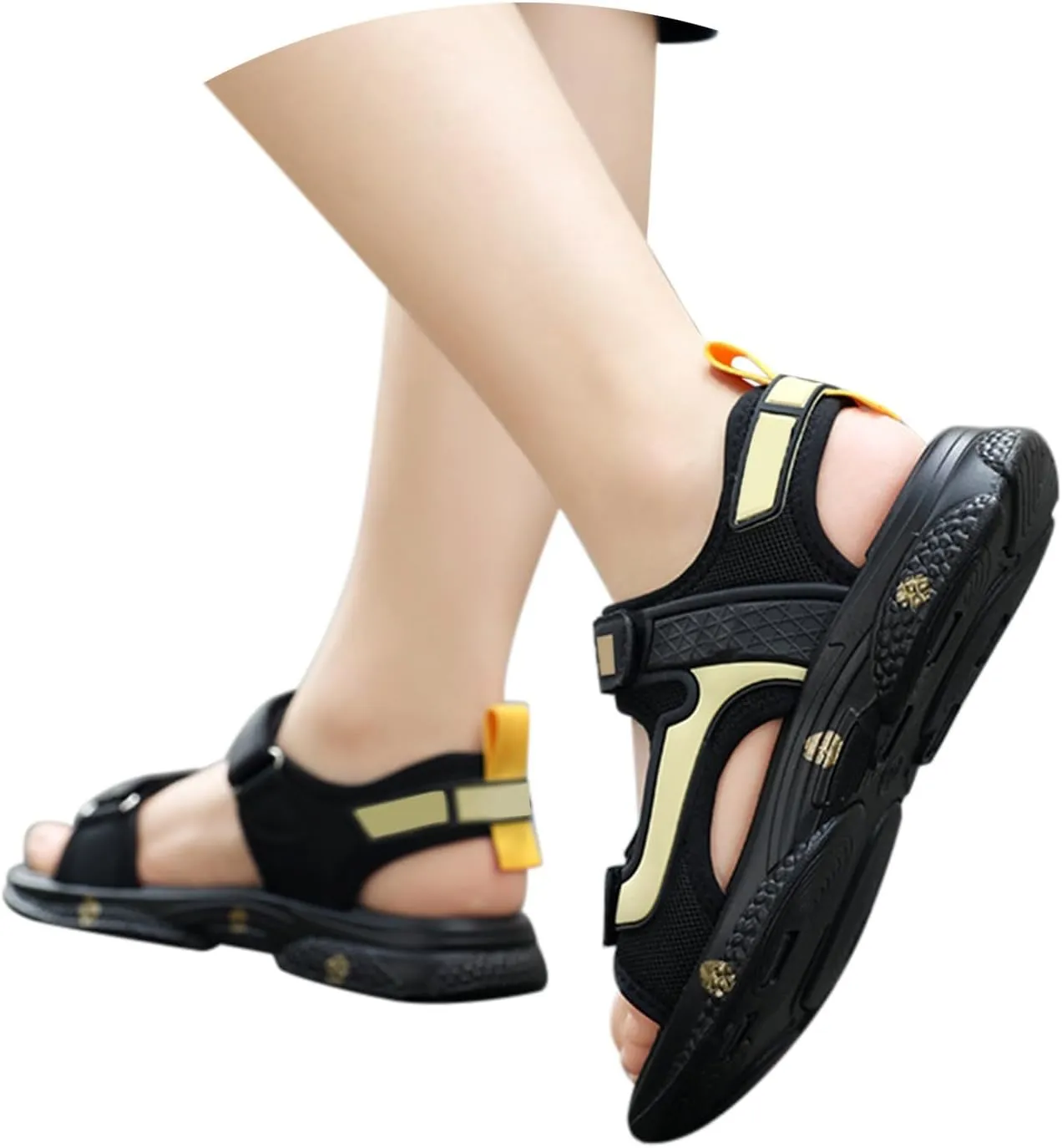 Boys Sandals Non-slip Double Adjustable Straps Lightweight Open Toe Sport Sandals Kids Soft Summer Beach Pool Shoes