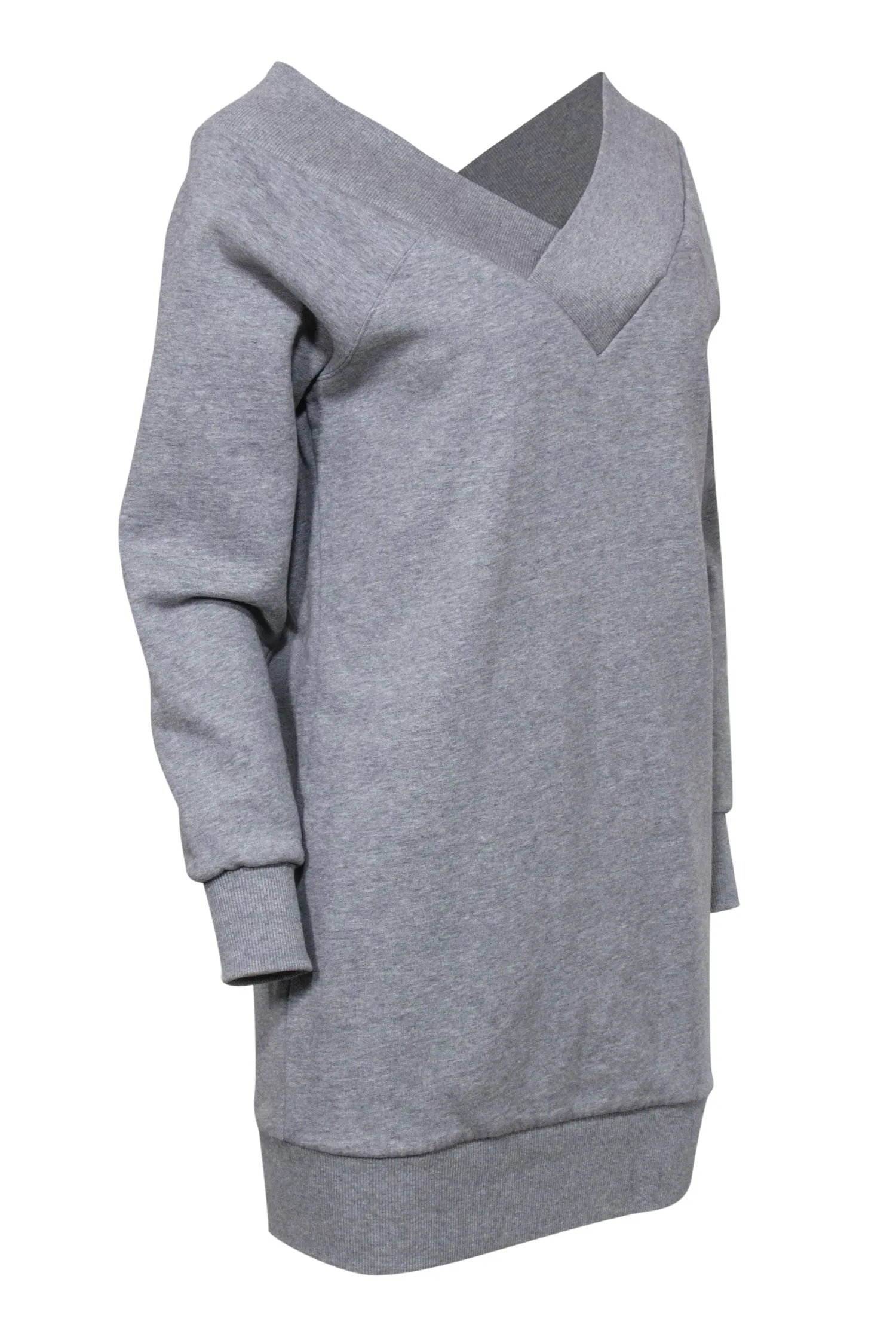 Burberry - Gray Off-the-Shoulder Sweatshirt Dress Sz S