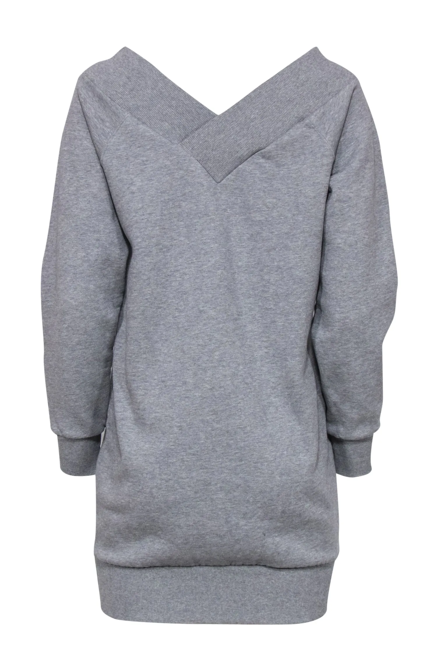 Burberry - Gray Off-the-Shoulder Sweatshirt Dress Sz S