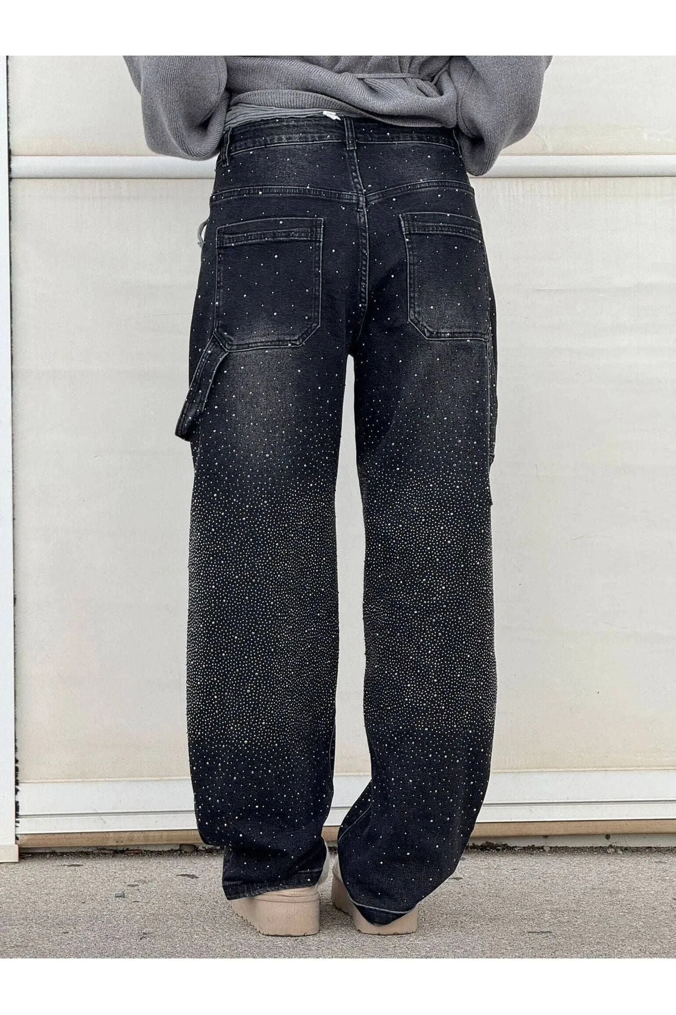 Celeste | Rhinestone Wide-Leg Jeans