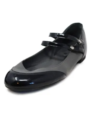 Chanel Black Patent & Grey Leather Shoes sz 11