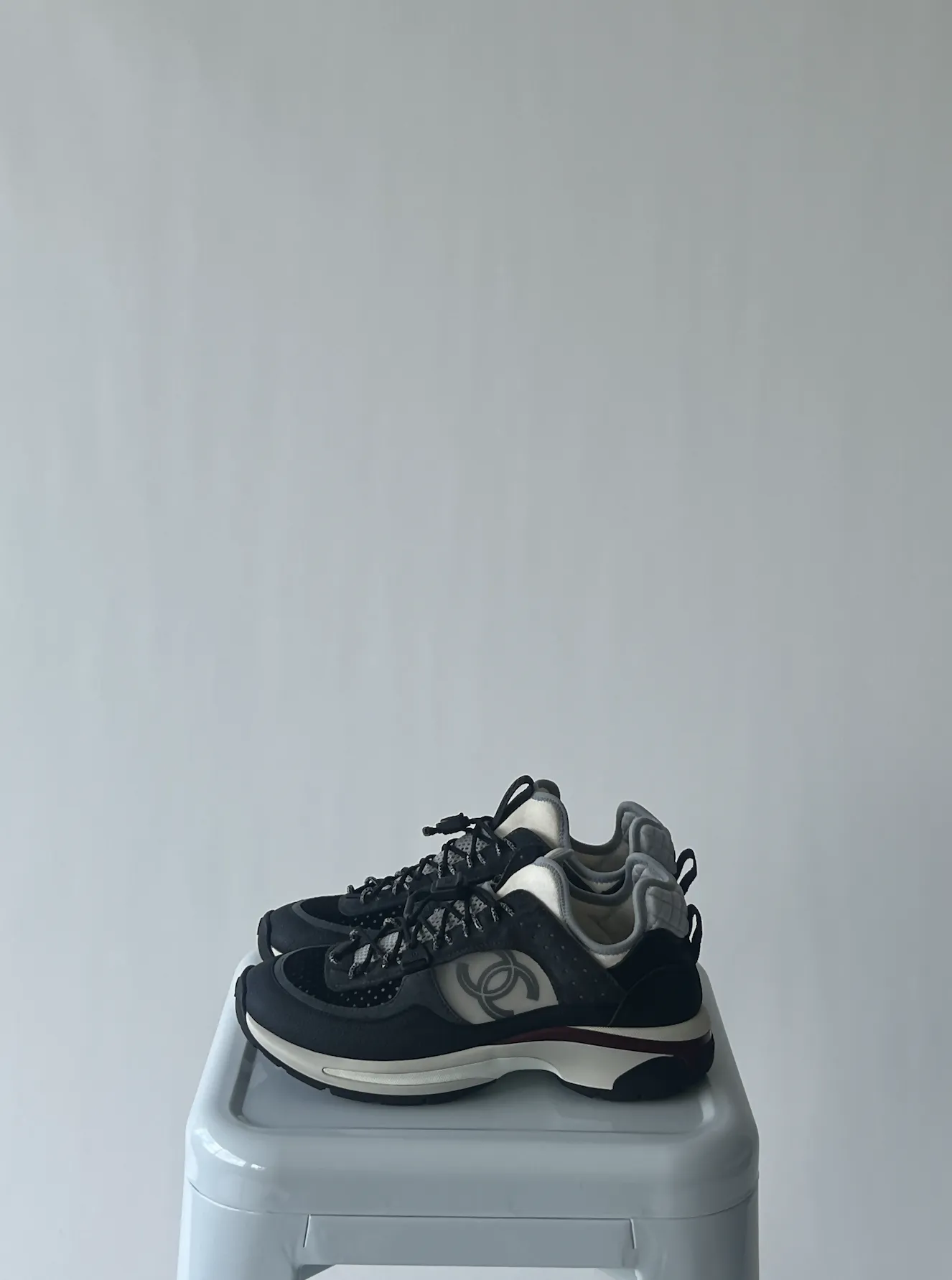 Chanel Calf Skin Suede Sneakers