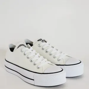 Converse CTAS Lift Ox Egret/White/Black Canvas Platform Sneakers A09992C NWT