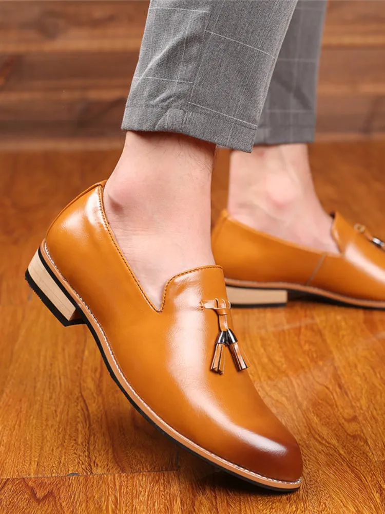 COSL Men's Light Faux Leather Wedding Loafers