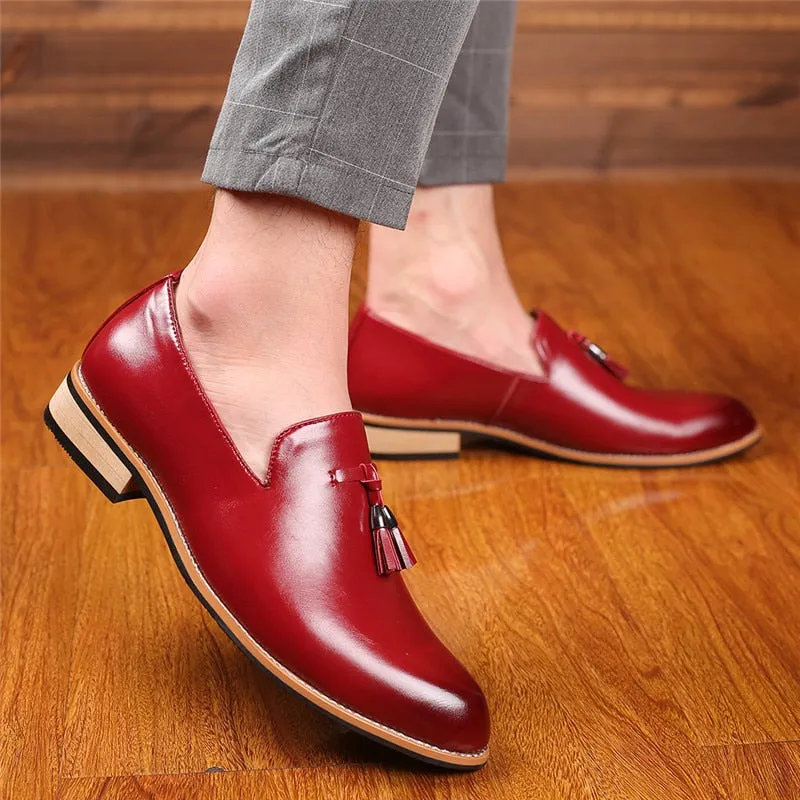 COSL Men's Light Faux Leather Wedding Loafers