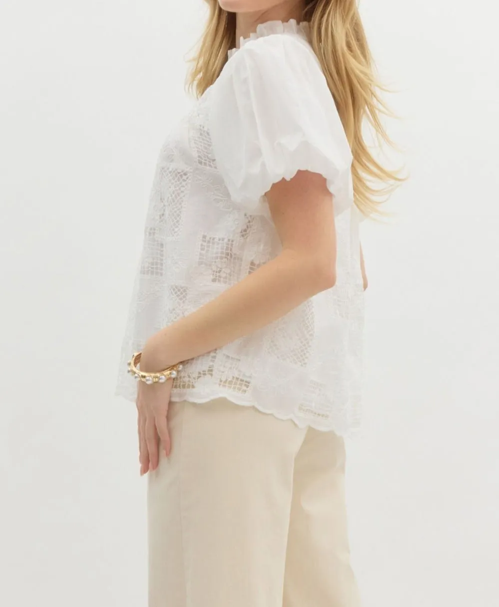 Crochet Bubble Sleeve Top