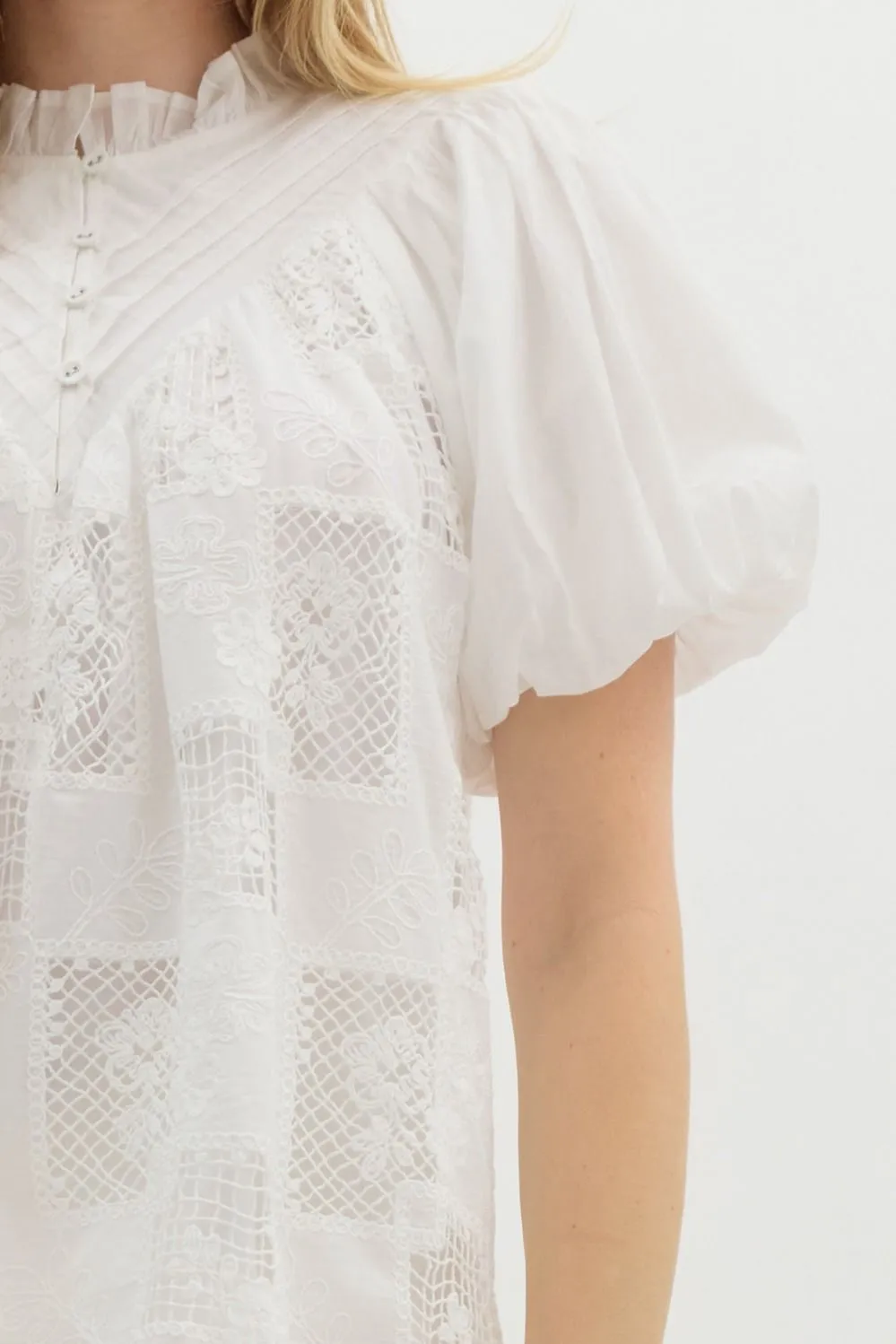 Crochet Bubble Sleeve Top