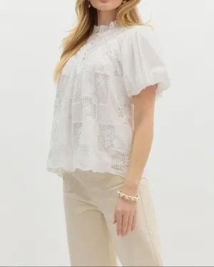 Crochet Bubble Sleeve Top