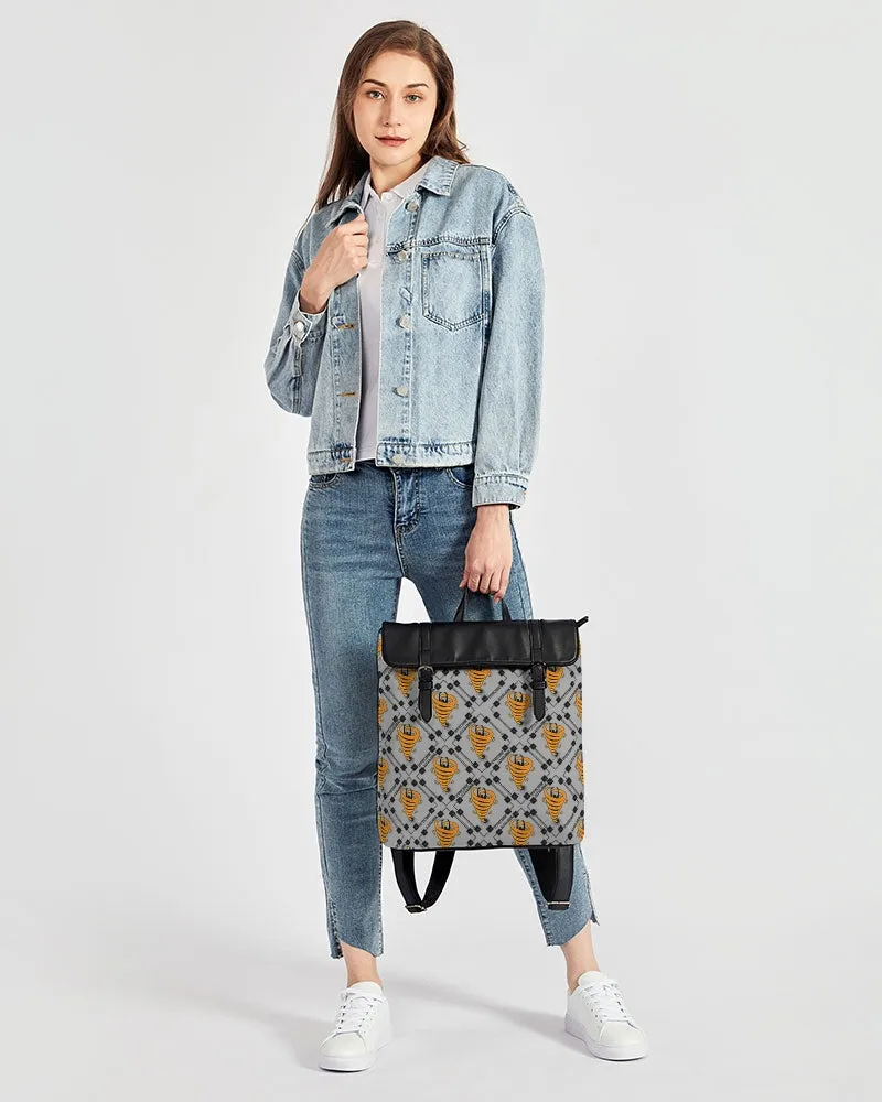 Cyclone Gray- Diamond Pattern 2023 - theagencyheadquarters Casual Flap Backpack