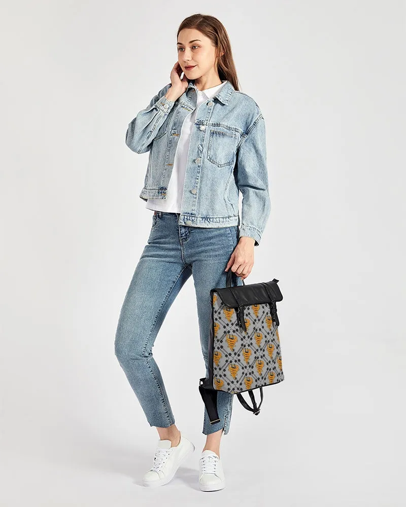 Cyclone Gray- Diamond Pattern 2023 - theagencyheadquarters Casual Flap Backpack