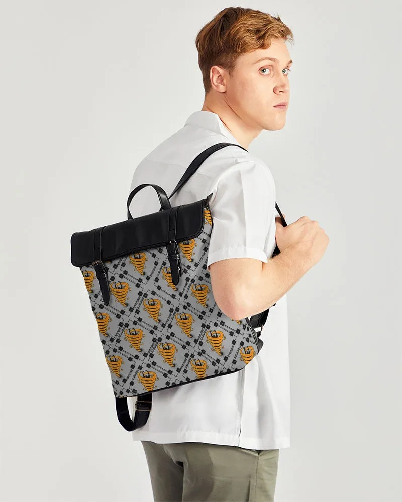 Cyclone Gray- Diamond Pattern 2023 - theagencyheadquarters Casual Flap Backpack