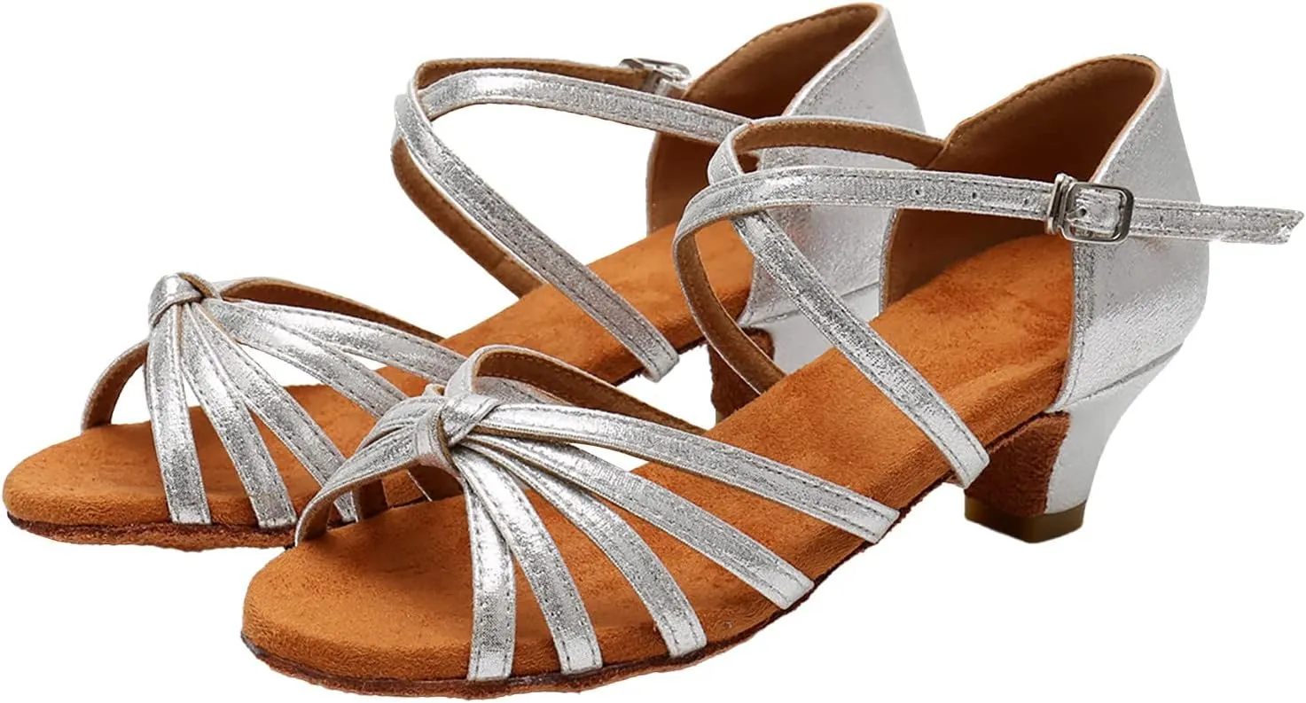 Dancing Shoes for Woman Chunky Heel Dress Shoes Latin Dance Shoe Nude Heel Sandals