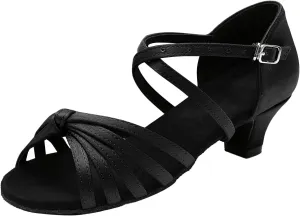 Dancing Shoes for Woman Chunky Heel Dress Shoes Latin Dance Shoe Nude Heel Sandals