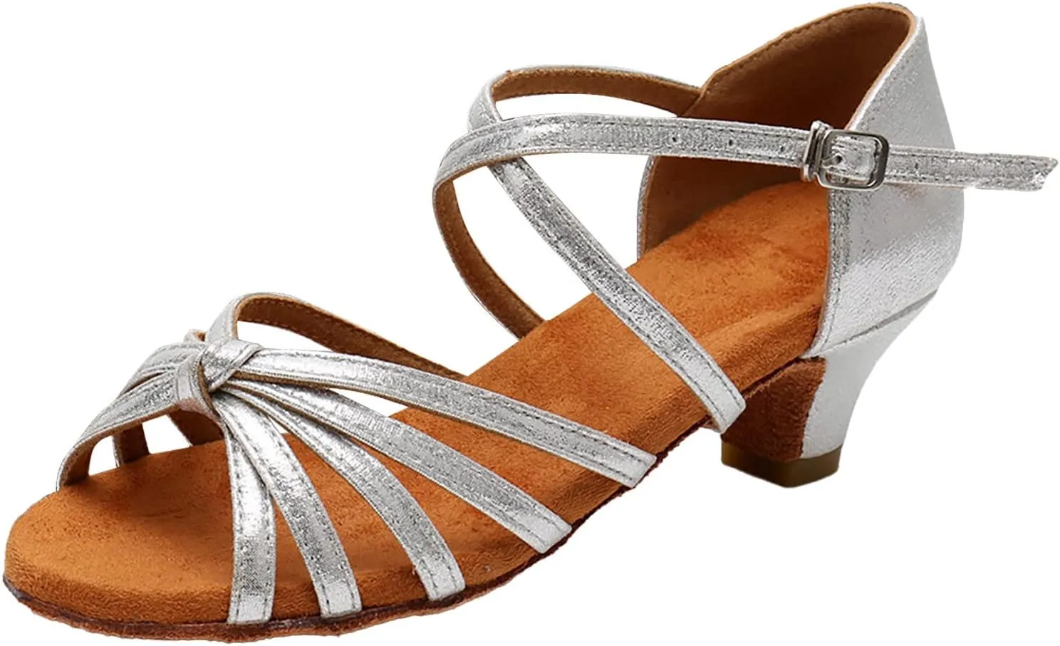 Dancing Shoes for Woman Chunky Heel Dress Shoes Latin Dance Shoe Nude Heel Sandals