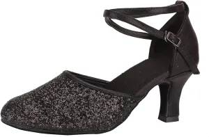 Dancing Shoes for Woman Latin Dance Shoes Chunky Prom Shoe Ballroom Dance Shoe Closed Toe Tango Pumps