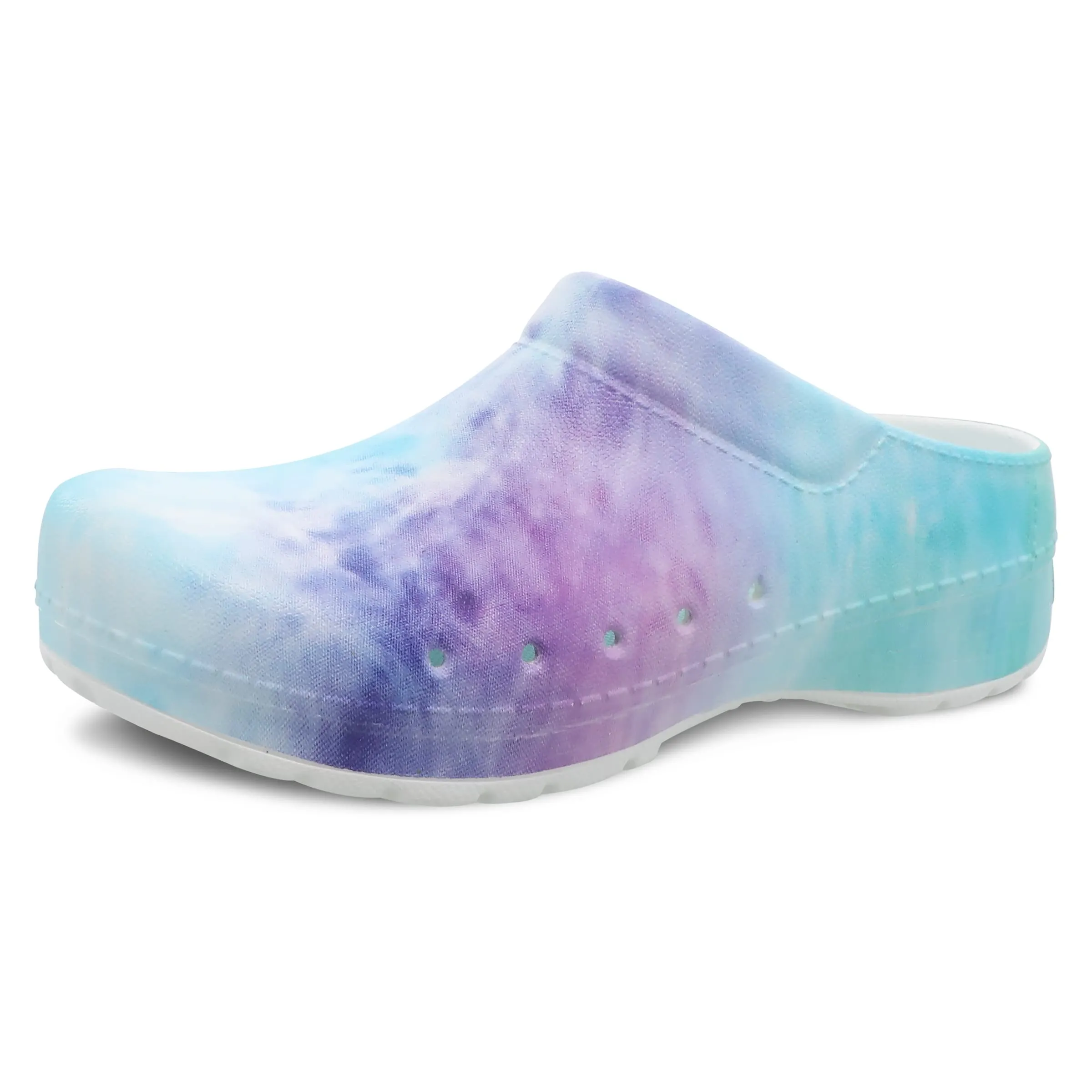 Dansko Kane Slip-On Mule Clog for Women – Lightweight Cushioned Comfort and Removable EVA Footbed with Arch Support – Easy Clean Uppers Pineapples Sandals 6.5-7 M US