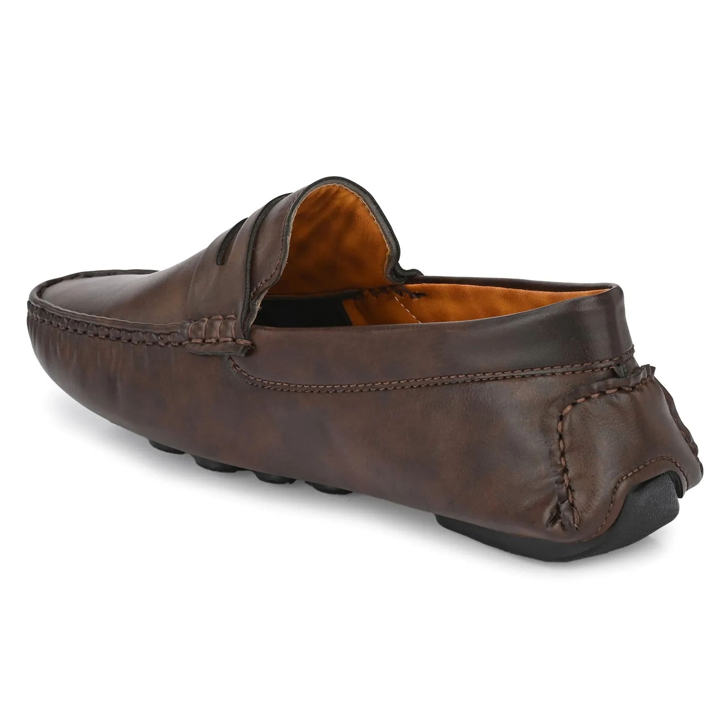 Eego Italy Plus Size Loafers GT-12-BROWN