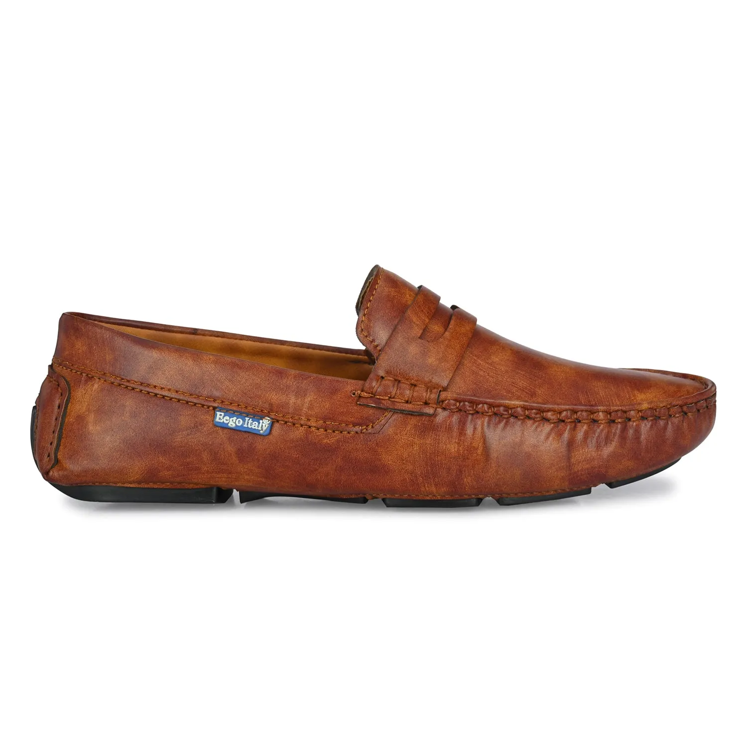 Eego Italy Plus Size Loafers GT-12-TAN