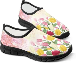 Fashion Sneakers for Women Lightweight Walking Casual Slip Ons Comfortable Art Painted Soft Athletic Travel Shoes for Ladies Festival Serise US Size 5.5-11.5