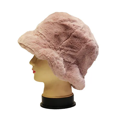 Faux Fur Bucket Hat-HT2201