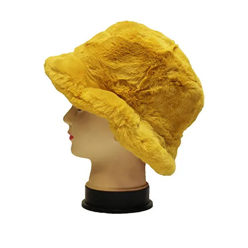 Faux Fur Bucket Hat-HT2201