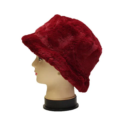 Faux Fur Bucket Hat-HT2201