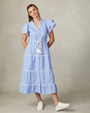 FEE G BLUE COTTON TIRED DRESS 83864 125