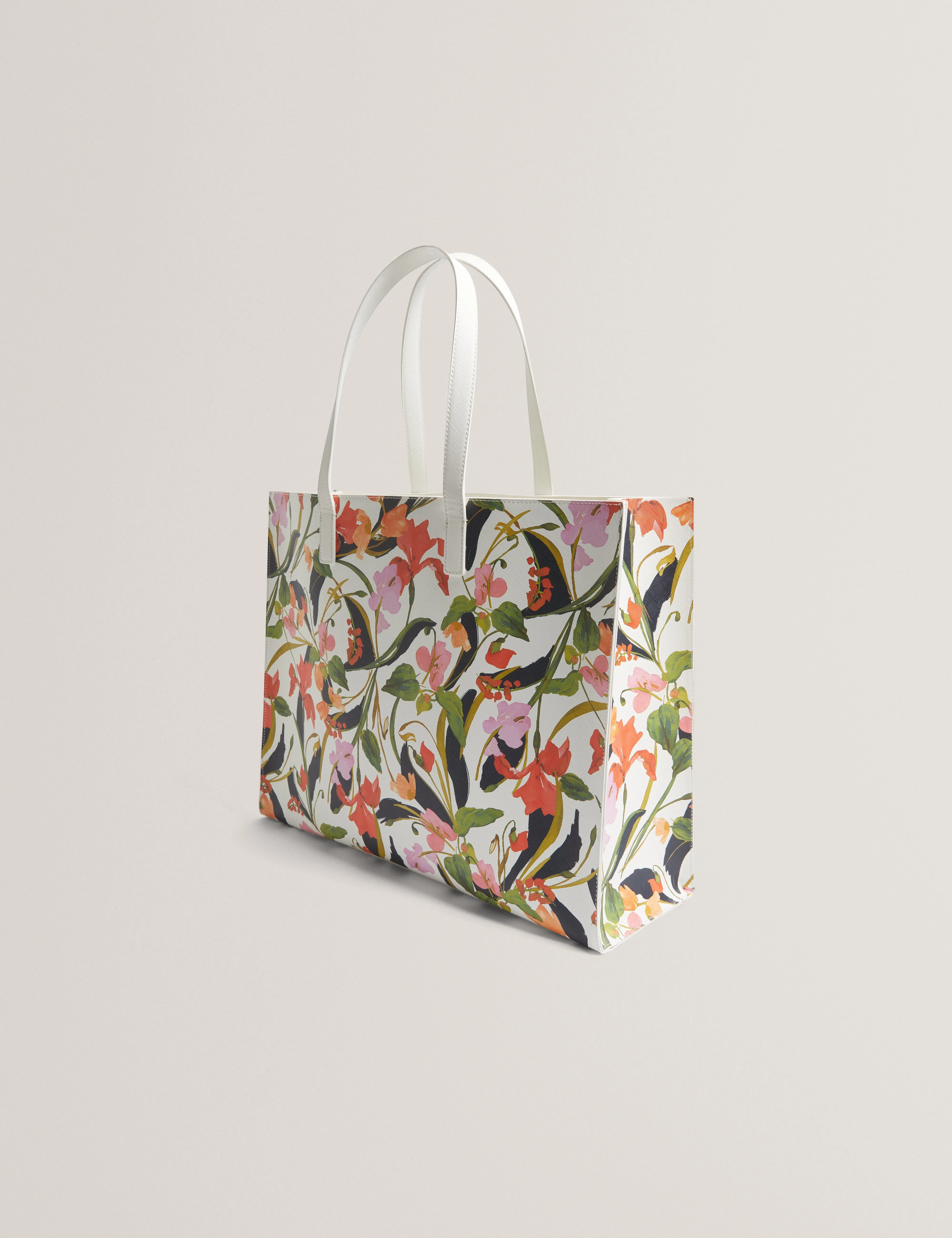 Florish Floral Printed Extra Large Icon Bag Cream